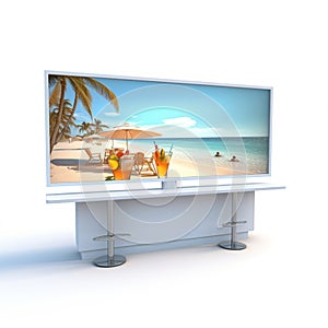 Minimalistic white circle loop designed on white background, providing a clean and modern aesthetic