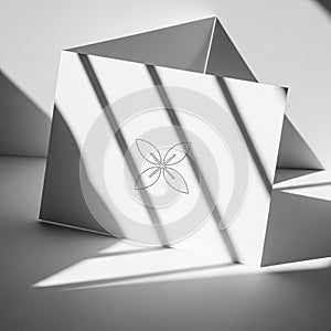 The overall composition emphasizes contrast, form, and simplicity in design