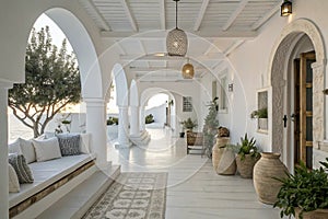 Minimalistic white interior design