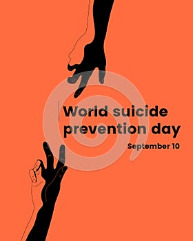 Minimalistic World Suicide Prevention Day illustration web