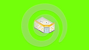 Minimarket building icon animation