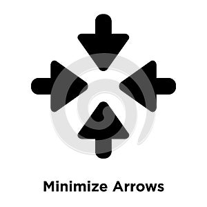 Minimize Arrows icon vector isolated on white background, logo c