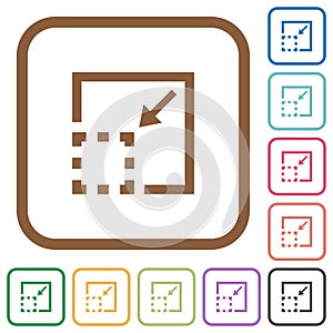Minimize element simple icons