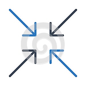 Minimize vector glyph color icon