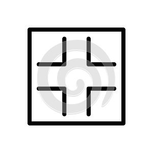 Minimize vector thin line icon
