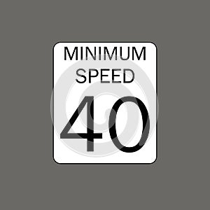 Minimum speed limit.