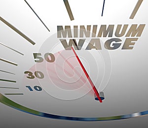 Minimum Wage Speedometer Low Income Job Working Earnings