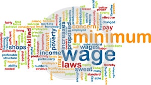 Minimum wage word cloud