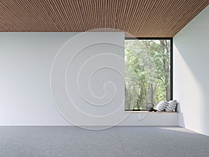 Mininal contemporary style empty room 3d render photo