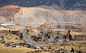 Mining Activities Equipment Houses Walkerville Butte Montana USA