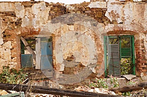 Mining area, facade with windows