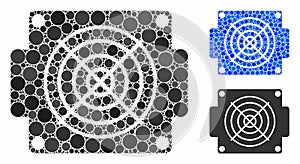 Mining ASIC device Composition Icon of Circles