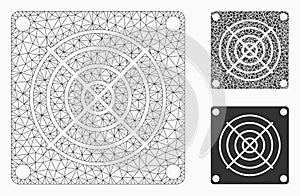 Mining ASIC Device Vector Mesh Network Model and Triangle Mosaic Icon