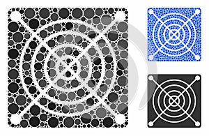 Mining ASIC Hardware Mosaic Icon of Round Dots