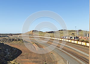 Mining in Australia very long coal train