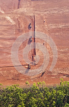 Mining bauxite at Weipa