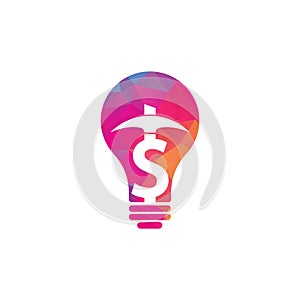Mining bulb shape concept Logo Design.