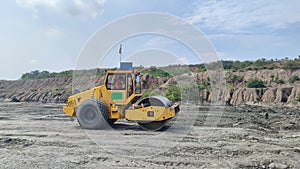 Mining Compactor working in coal mine