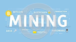 Mining concept illustration.