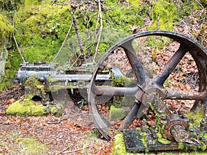 Mining equipment, old historic engines