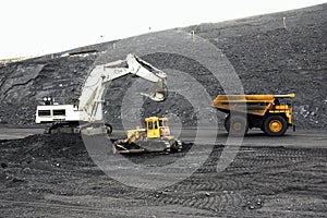 Mining, excavator for coal mining.