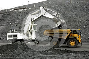 Mining, excavator for coal mining.