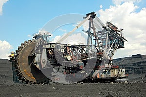 Mining, excavator for coal mining.