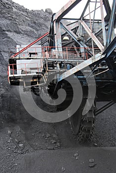 Mining, excavator for coal mining.