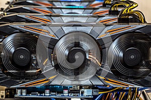 Mining farm for cryptocurrency.