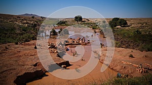 Mining of gems, gold and sapphires. Ilakaka Ihosy District, Ihorombe Region, Madagascar