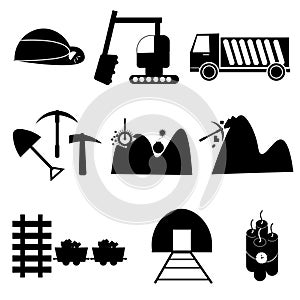 Mining icon set