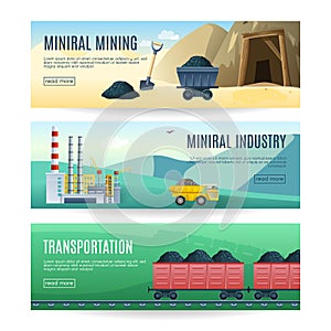 Mining Industry Horizontal Banners