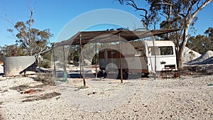 Mining for opals and Mining Life in the NSW Outback Opal Fields, New South Wales, Australia