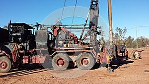 Mining for opals and Mining Life in the NSW Outback Opal Fields, New South Wales, Australia