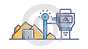 Mining Operation Resource Extraction Industry, vector design Generative AI
