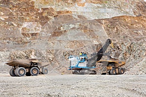 Mining Operations at Copper Mine near Calama