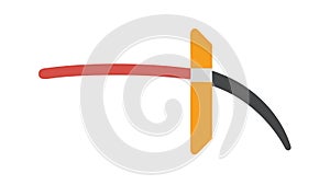 Mining Pickaxe Tool Icon Vector Illustration for Digging, vector design Generative AI