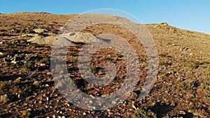 Mining piles in desert, Nevada