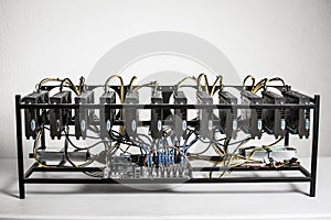 Mining Rig for Cryptocurrency Using Powerful Computer Graphic Cards