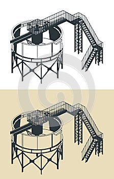 Mining Thickener Tank Illustrations