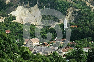 Mining town, Rosia Montana, Romania photo