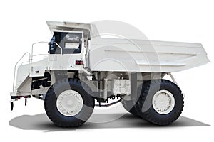 Mining truck isolated on white background