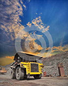 Mining truck on the opencast