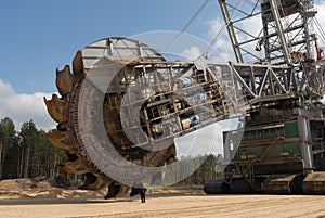 Mining wheel of coal digger