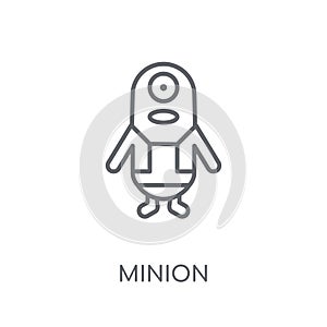 Minion linear icon. Modern outline Minion logo concept on white