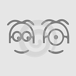 Minion set vector icon.