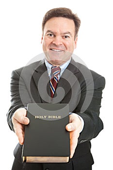 Minister or Missionary with Bible photo