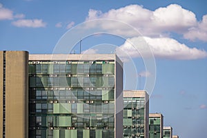 Ministry buildings at Esplanade of the Ministeries - government departments offices - Brasilia, Distrito Federal, Brazil