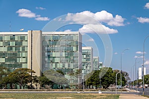 Ministry buildings at Esplanade of the Ministeries - government departments offices - Brasilia, Distrito Federal, Brazil