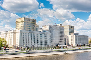 Ministry of Defense of the Russian Federation on Frunze Embankment in Moscow